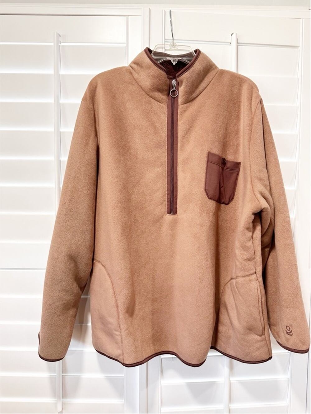 Cuddl Duds Teddy Fleece Quarter Zip Pullover Jacket Women’s Plus Size 1X Soft